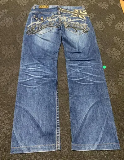 Pre-owned If Six Was Nine Best Offerred Pepper Punk Distressed Denim In Blue