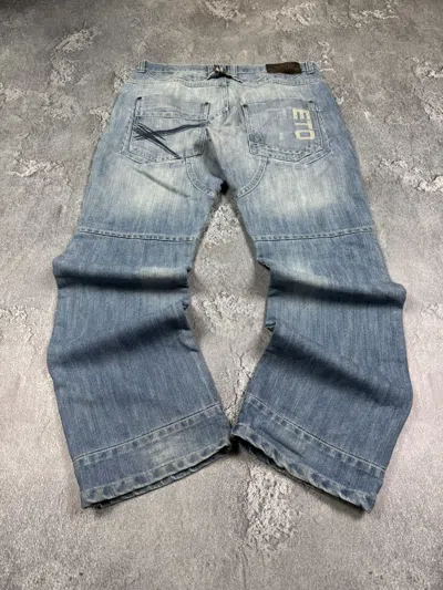 Pre-owned If Six Was Nine Bootcut Flare Straight Jeans Size 32 Retro In Blue