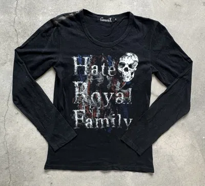 Pre-owned If Six Was Nine Canvaria Hate Royal Family Well Faded Skull Goth Print Tee