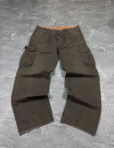 Pre-owned If Six Was Nine Cargo Straight Flared Pants Size 32 Y2k 00s In Brown
