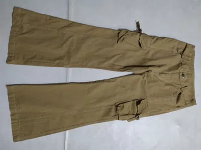 Pre-owned If Six Was Nine Char Akiyama Cargo Tactical Bondage Flare Boot Cut Pants In Brown