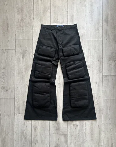 Pre-owned If Six Was Nine Crazy Y2k Baggy Balck Style Opium Pants In Black