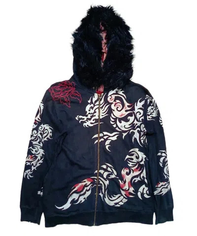 Pre-owned If Six Was Nine Dbld -big Dragon Japanese Fur Hoodie Lgb Ifsixwasnine Style In Black