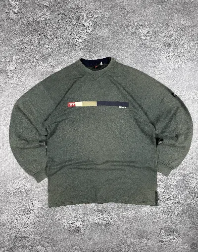 Pre-owned If Six Was Nine Diesel 2000s Vintage Sweatshirt Size M Streetwear Retro In Green