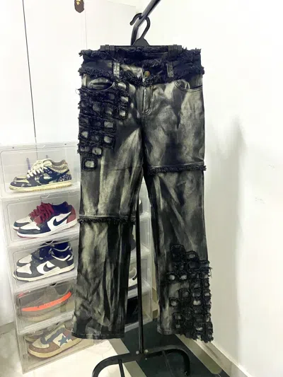 Pre-owned If Six Was Nine Distressed Mudmax Rusty Smoke Stretchable Jeans In Black