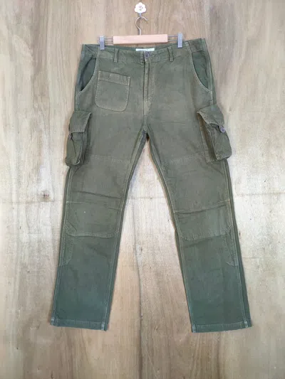 Pre-owned If Six Was Nine Doors Olive Faded Green Cargo Pants In Olive Green