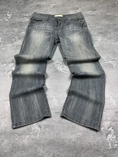 Pre-owned If Six Was Nine Flare Bootcut Denim Jeans Distressed Size 32 In Blue