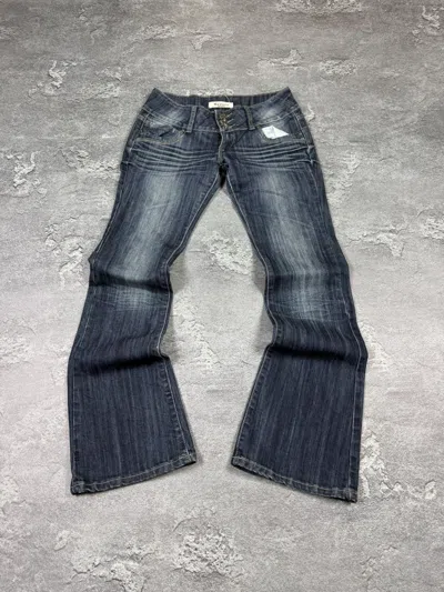 Pre-owned If Six Was Nine Flared Bootcut Jeans Distressed Size 30 In Blue