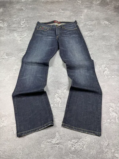 Pre-owned If Six Was Nine Flared Bootcut Jeans Faded Size 32 Y2k In Blue
