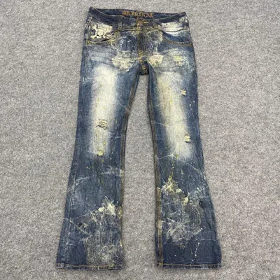 Pre-owned If Six Was Nine Flareoriginal Jeans Punk Distressed Denim In Blue