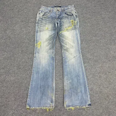 Pre-owned If Six Was Nine Flarevintage Foot Three Style Distressed Denim In Blue