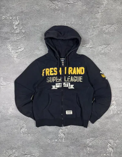 Pre-owned If Six Was Nine Fresh Abercrombie & Fitch Navy Hoodie Size S In Blue