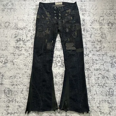 Pre-owned If Six Was Nine Henry Duarte Spider Laceup Jeans In Multi