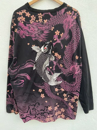 Pre-owned If Six Was Nine Karakuri Tamashi T Shirt Sukajan Embroidery Fish Koi Dragon