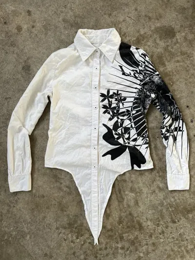 Pre-owned If Six Was Nine La Pargay Aop White Button Up