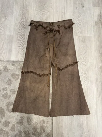 Pre-owned If Six Was Nine Lace Up Baggy Denim!! In Brown