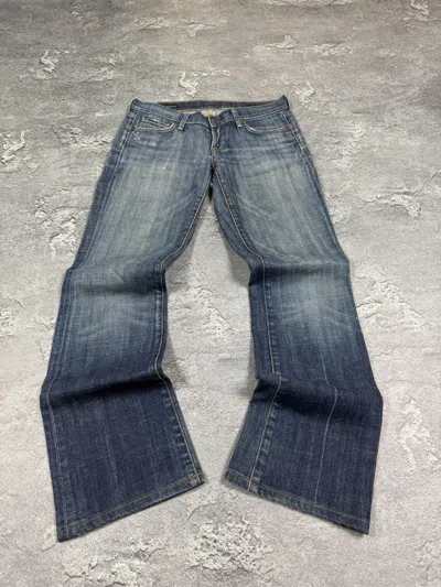 Pre-owned If Six Was Nine Low Rise 2000s Y2k Bootcut Flared Jeans In Blue