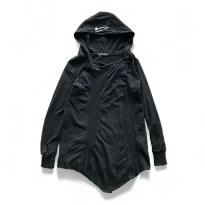 Pre-owned If Six Was Nine Maruoka Shoji Heaven And Earth Asymmetrical Hoodie In Black