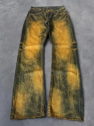 Pre-owned If Six Was Nine Mud Washed Chaos Embroidered Wings Denim By Red Pepper Japan In Blue