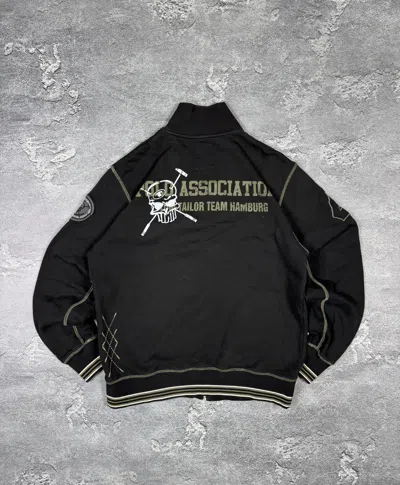 Pre-owned If Six Was Nine Polo Assocation Tom Tailor Zip Sweatshirt In Black