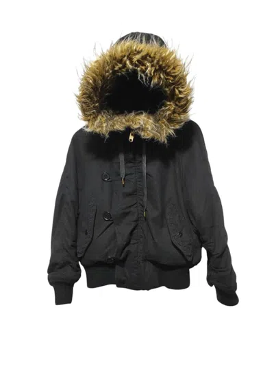 Pre-owned If Six Was Nine Rna Inc Zipper Fur Hoodie Jacket I6w9 Lgb Style In Black