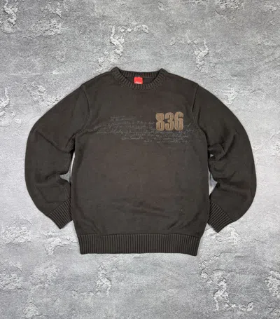 Pre-owned If Six Was Nine S.oliver Logo 836 Knitted Sweater Size L Y2k In Brown