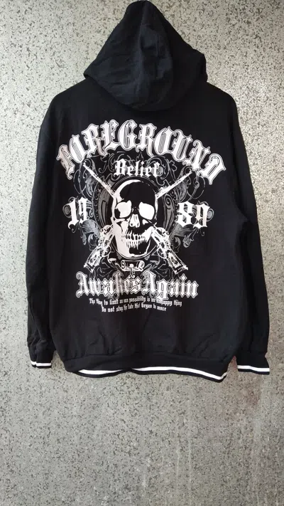 Pre-owned If Six Was Nine Sorridere Zipper Hoodies Rebelion In Black