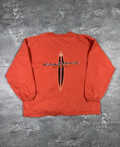 Pre-owned If Six Was Nine Surfwear Mavi-wowie Sweatshirt Size Xl Y2k In Orange