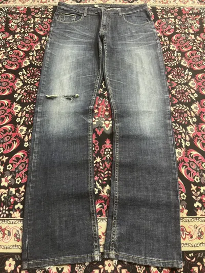 Pre-owned If Six Was Nine Vintage Alien Lucifer Dark Blue Whisker Jeans