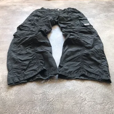 Pre-owned If Six Was Nine Vintage Cargo Pants Flared Hybrid Parachute Spring Japan 90's In Black