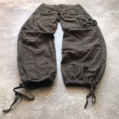 Pre-owned If Six Was Nine Vintage Cargo Pants Flared Hybrid Parachute Spring Japan 90's In Brown