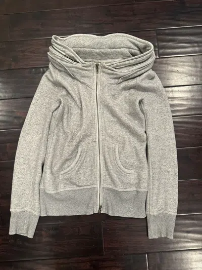 Pre-owned If Six Was Nine Vintage G.o.a Bono Hoodie Jacket Zip Up In Gray