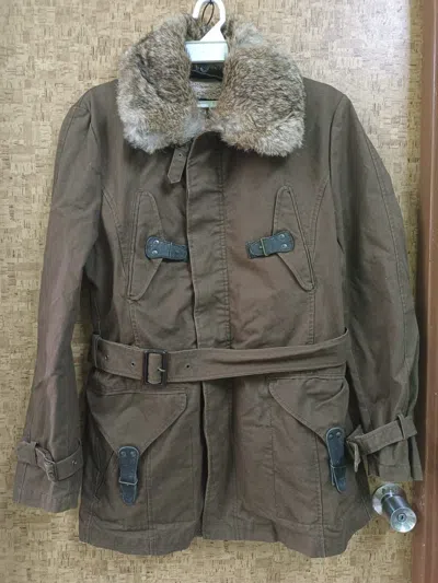 Pre-owned If Six Was Nine Vtg Ppfm Lgb Styled Fur Hooded Parka In Brown