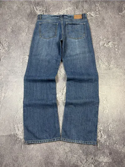 Pre-owned If Six Was Nine Vtg S.oliver Baggy Faded Straight Fit Blue Jeans Y2k