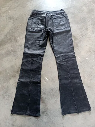 Pre-owned If Six Was Nine X Jean Flare Jeans Leather Japanese Fashion Concept Leather Jeans In Multicolor