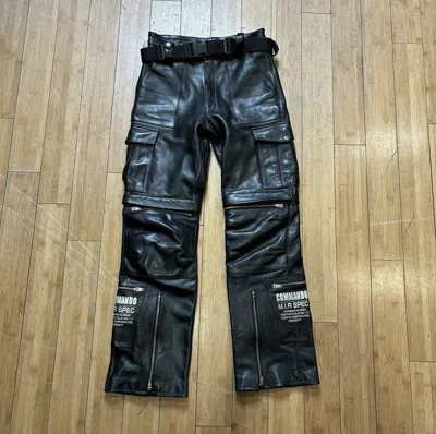 Pre-owned If Six Was Nine X Kadoya Commando M.i.r Spec Detachable Leather Pants In Black