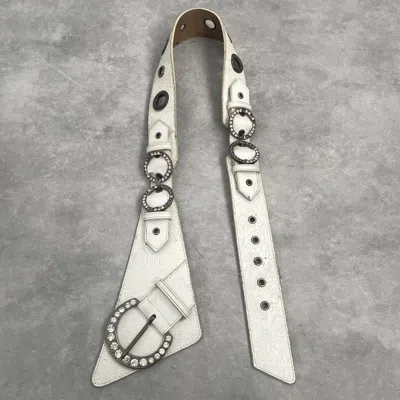 Pre-owned If Six Was Nine X Kmrii White Unique Avant Garde Y2k Belt