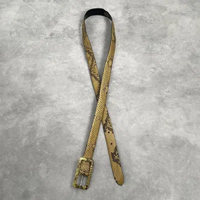 Pre-owned If Six Was Nine X Le Grande Bleu L G B 100% Snakeskin Belt In Multi