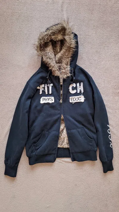 Pre-owned If Six Was Nine X Le Grande Bleu L G B Abercrombie Fitch Faded Fur Hood Ifsixwasnine Lgb Styled In Blue