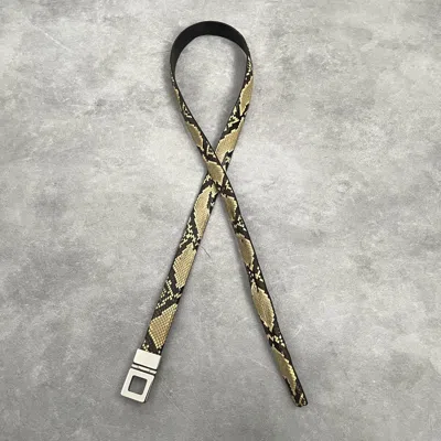 Pre-owned If Six Was Nine X Le Grande Bleu L G B Ana Capri Snakeskin Belt In Multi