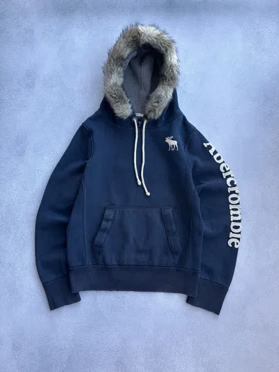 Pre-owned If Six Was Nine X Le Grande Bleu L G B Avant Garde If Six Was Nine Style Fur Rabbit Jacket In Navy