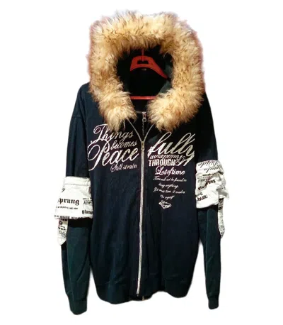 Pre-owned If Six Was Nine X Le Grande Bleu L G B Beaumere Double Layer Fur Poem Lgb Styled In Black