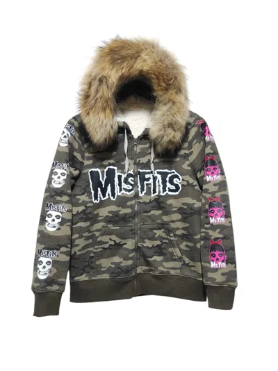Pre-owned If Six Was Nine X Le Grande Bleu L G B Custom Camo Misfits Zip Fur Hoodie I6w9 Lgb Style (size Small)