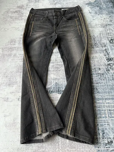 Pre-owned If Six Was Nine X Le Grande Bleu L G B Flared Black Denim Jeans