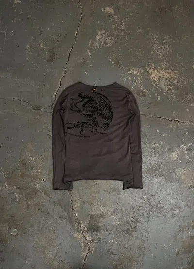 Pre-owned If Six Was Nine X Le Grande Bleu L G B Iswn “mexicano” Eagle Longsleeve In Brown