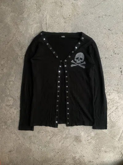 Pre-owned If Six Was Nine X Le Grande Bleu L G B Japanese Y2k Gladnews Cardigan Seditionaries Punk Skull In Black