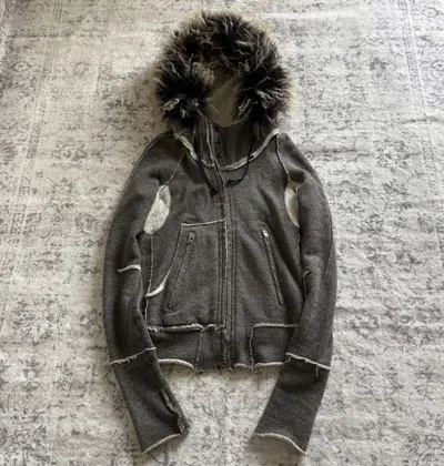 Pre-owned If Six Was Nine X Le Grande Bleu L G B Lgb Tibet Lamb Fur Hoodie / Parka | Size 1 In Grey