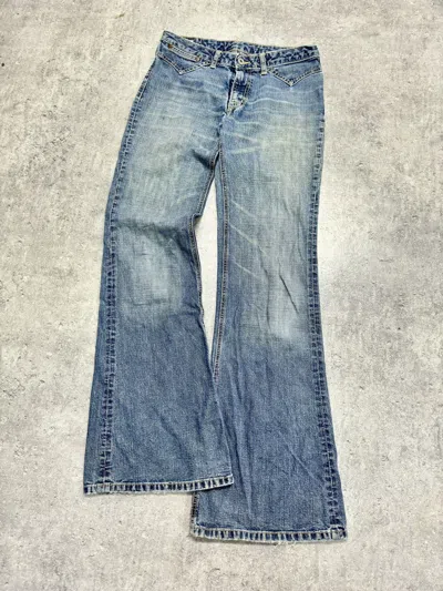Pre-owned If Six Was Nine X Le Grande Bleu L G B ᶠᵃⁿᶜʸᵍᵘʸ Sick 90's Flared Denim Jeans Pants Bootcut Y2k In Blue