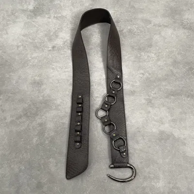 Pre-owned If Six Was Nine X Le Grande Bleu L G B Snakeskin Fang Belt Ifsixwasnine Styled In Silver