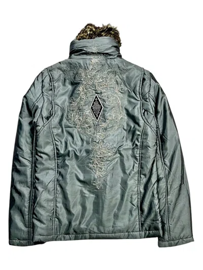 Pre-owned If Six Was Nine X Le Grande Bleu L G B Sold Midas - Iridescent Trim Fur Vkei Style Jacket In Silver